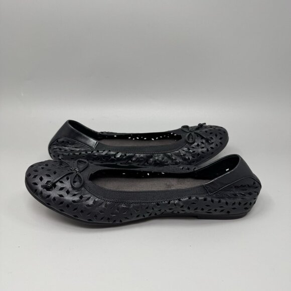 Vionic Spark Surin Black Perforated Slip On Ballet Flat Size 8.5 - Picture 2 of 8